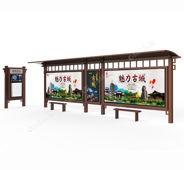 仿古候车亭设计图 仿古候车亭设计图